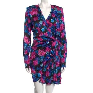 Floral Print Wrap Mini Dress